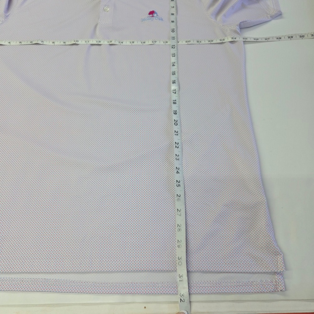 Holderness & Bourne Men XL The Demaret Golf Polo Shirt White Pink Blue Mossy Oak - Picture 7 of 9